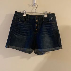 High rise jean shorts size 14